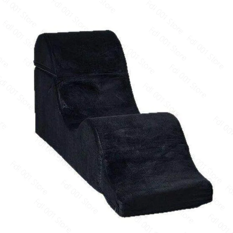Adult Convertible Yoga Chair Ergonomic Foam Lounge with Waist Pillow Washable Cover Side Pouch