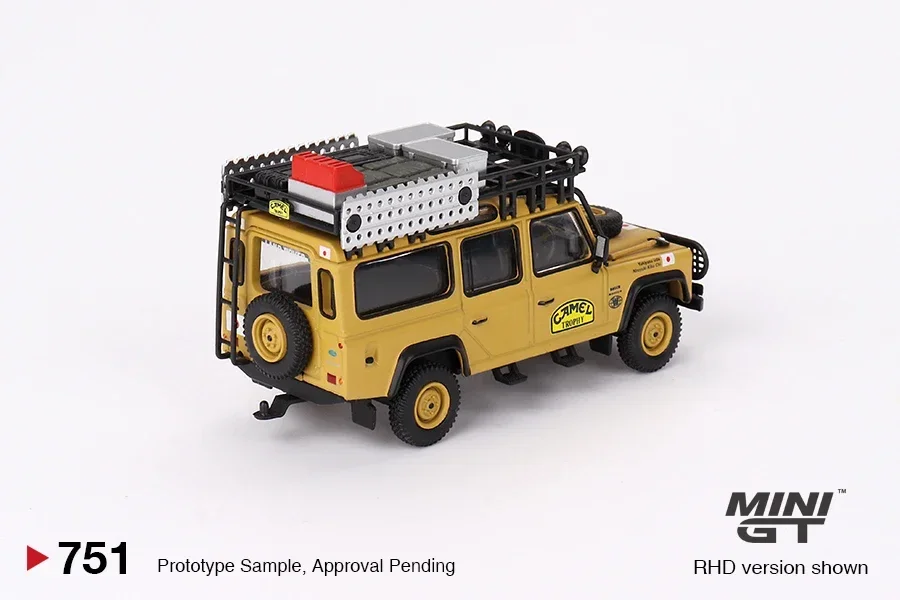 MINI GT 1:64 Defender 110 1989 Camel Team Japan Model Car