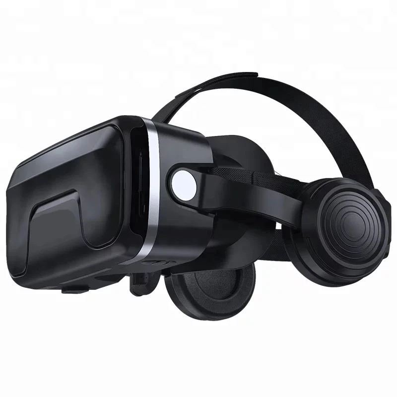 G04EA generasi ke-7 kacamata VR layar pembesar 350 inci 3D Virtual Reality Game pemimpin memakai headphone kacamata Digital