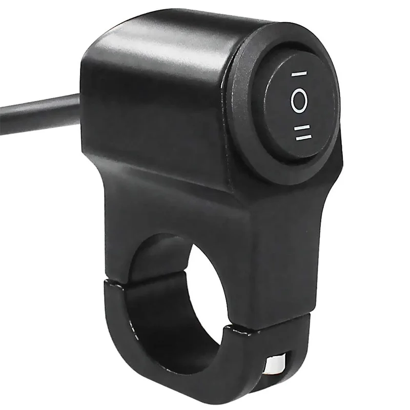 Universal Motorcycle 3 Way Switch Handlebar Headlight ON OFF Mini Driving Light Motorbike Switch Button Clip Waterproof DC12V