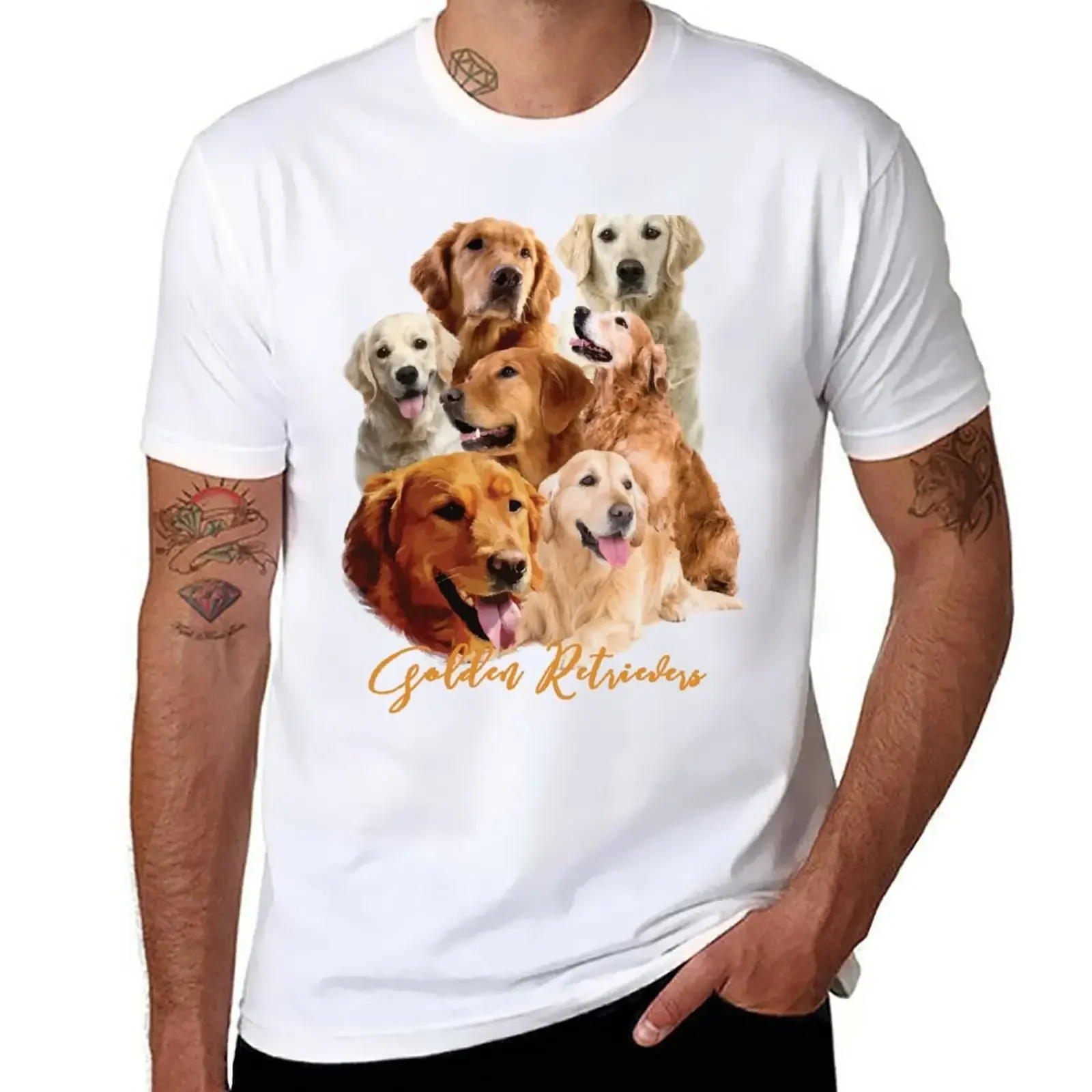 Golden Retriever Composite! Especially for Golden owners! T-Shirt tops blanks mens t shirt