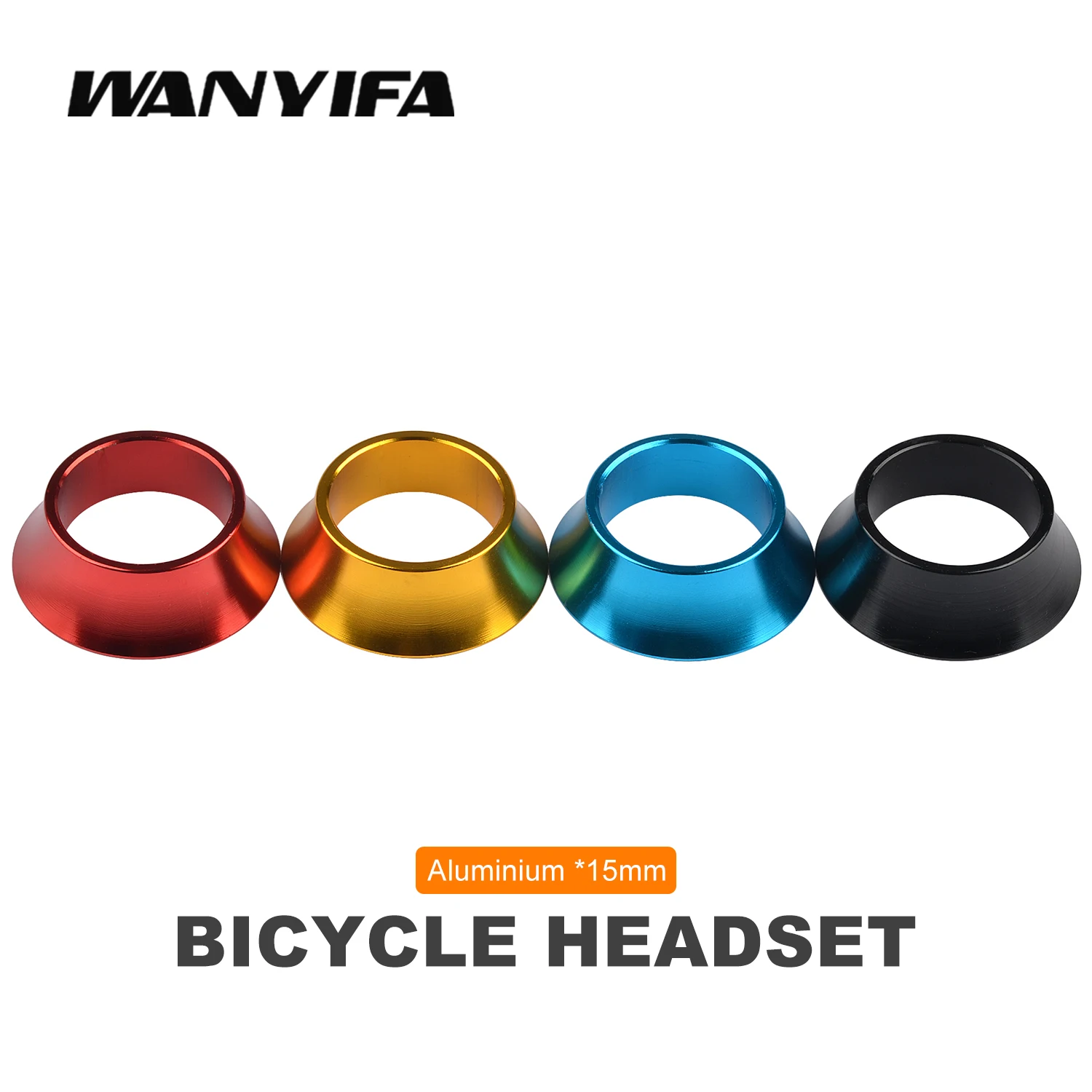 Wanyifa Bicycle Earphone Gasket 15mm Aluminum Alloy 1-1/8 \