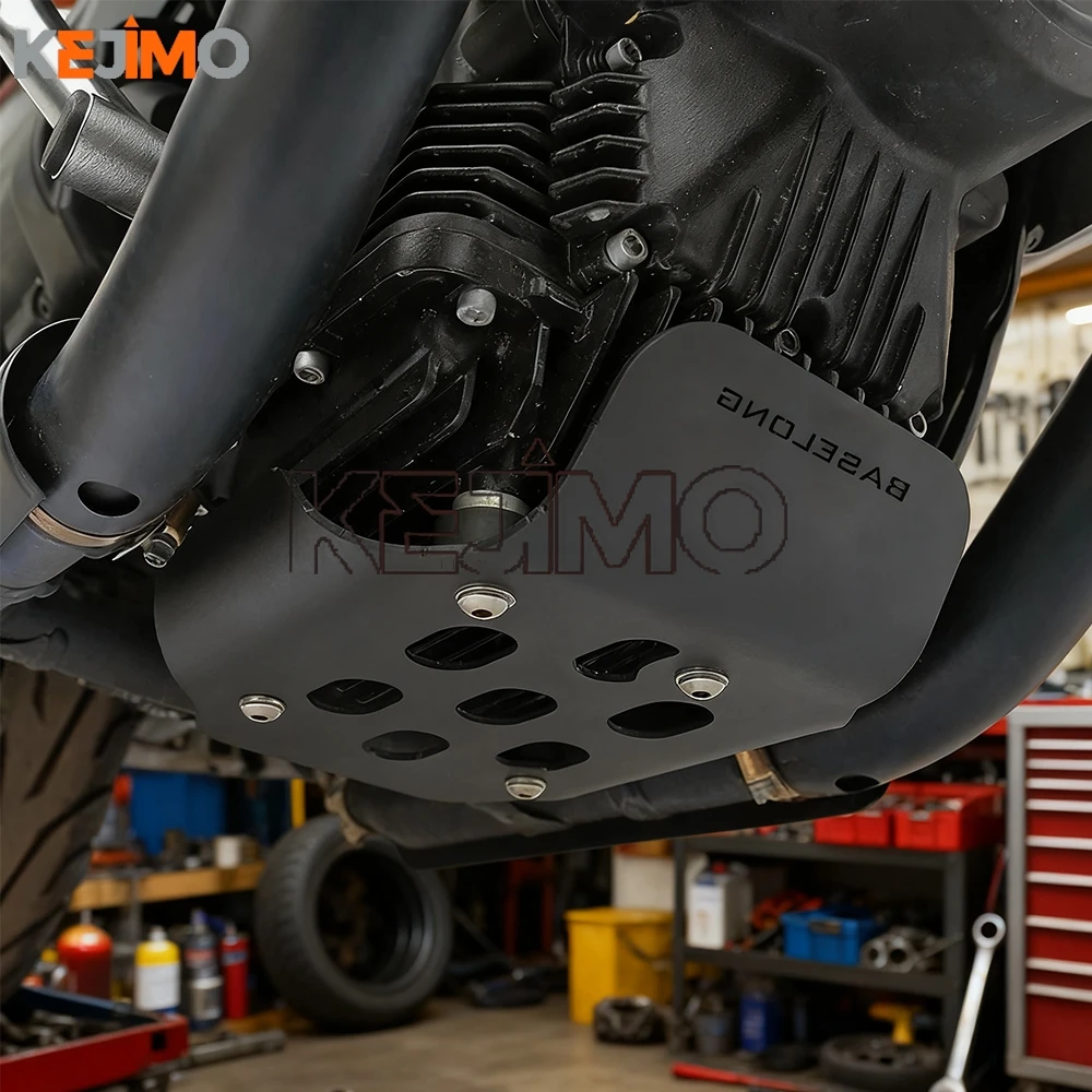 

2021-2025 2026 FOR MotoGuzzi V9 Bobber Roamer V7 850 Classic Carbon Rough/Centenario Engine Bottom Cover Bumper Guard Skid Plate