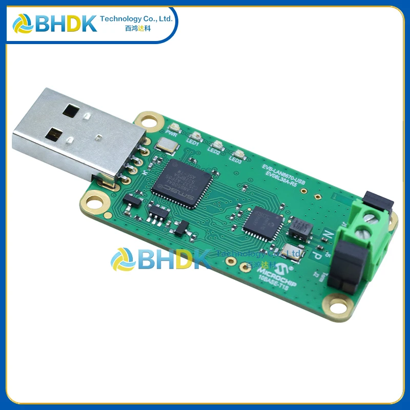 100% New EV08L38A EVB‑LAN8670‑USB 9500A Ethernet Controller Development Evaluation Board FOR Microchip Chip Performance Testing