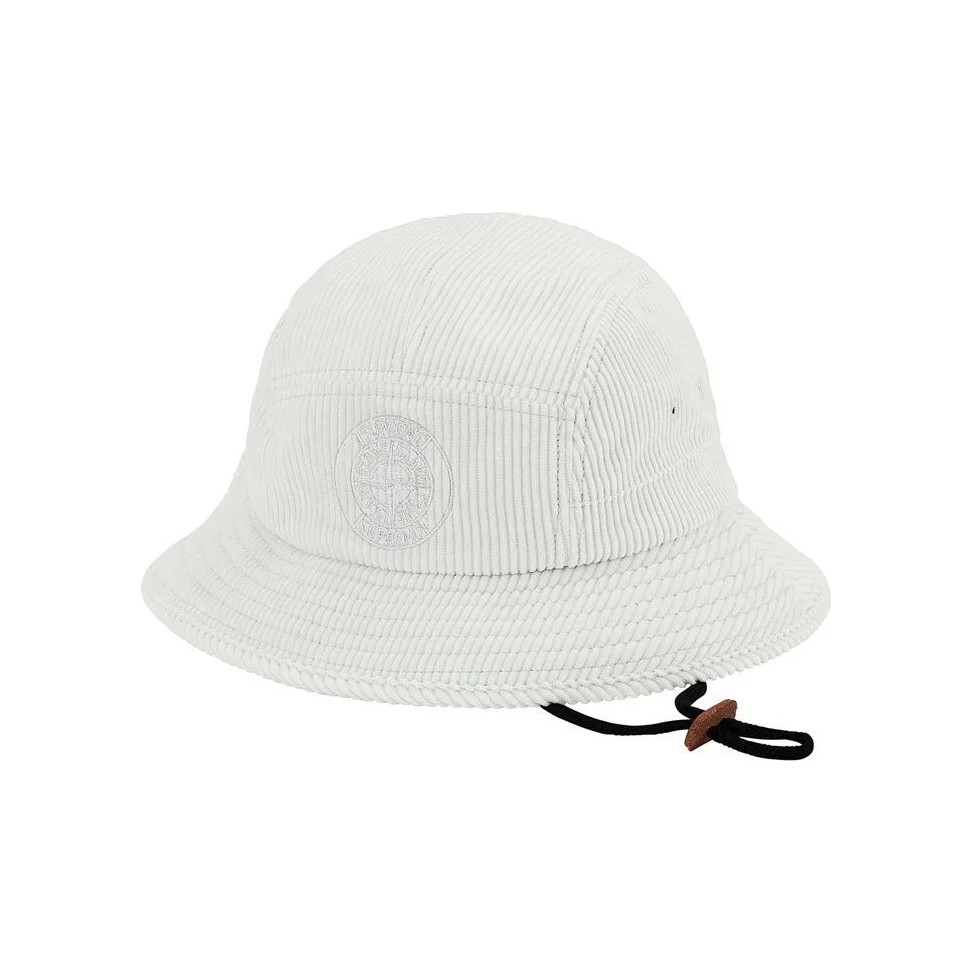 Supreme x STONE ISLAND Supreme FW20 Nylon Leather Bucket Hats Unisex Orange Red/Black/White SUP-FW20-701