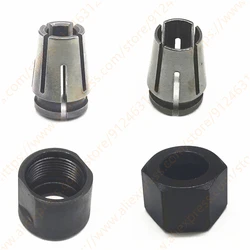 Iron Chuck Cap Nut part Collet 6MM 6.35MM 8MM cone Replace for GD0800C GD0810C GD0811 Power tool accessories tools