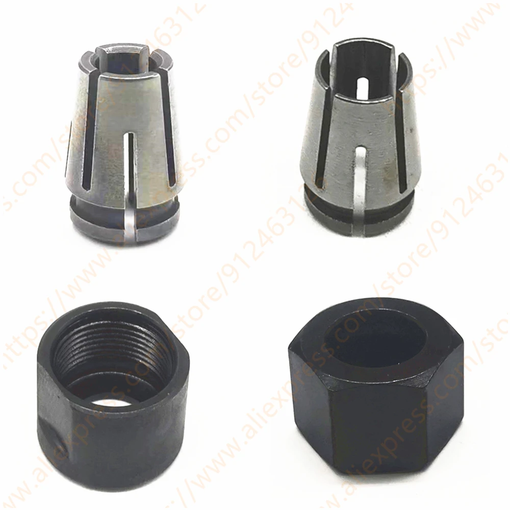 Iron Chuck Cap Nut Part Collet 6MM 6.35MM 8MM Cone Replace for GD0800C GD0810C GD0811 Power Tool Accessories Tools