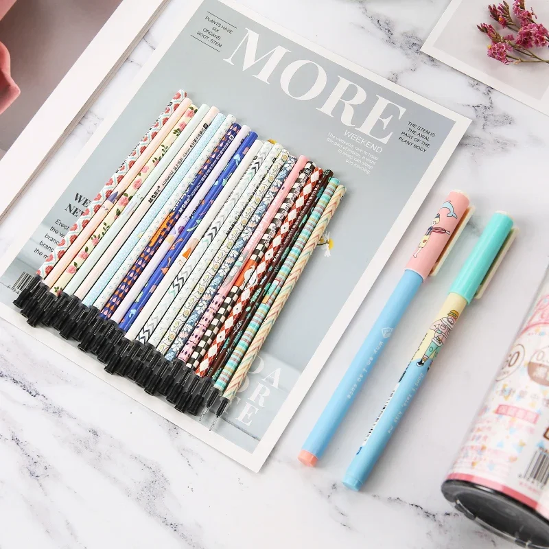 60/100 قطعة M & G هلام القلم الملء إبرة كاملة 0.5 مللي متر/0.35 مللي متر طالب مكتب هلام القلم الملء الأسود HAGR0953 #4