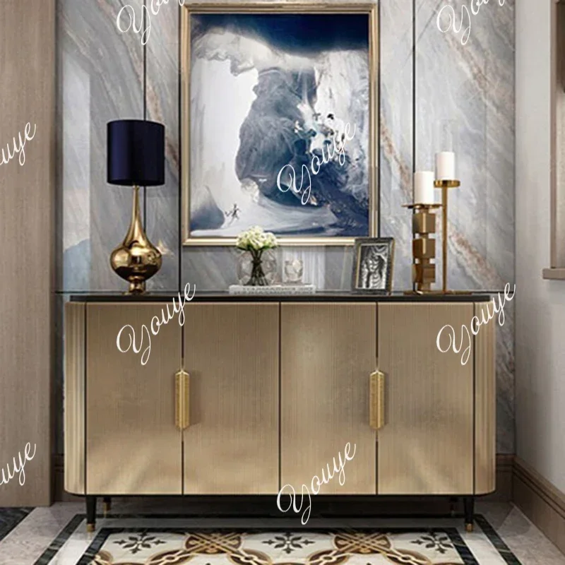 G-XM Simple Modern Light Luxury Shoe Cabinet Integrated Solid Wood Door Decorative Cabinet Italian Style