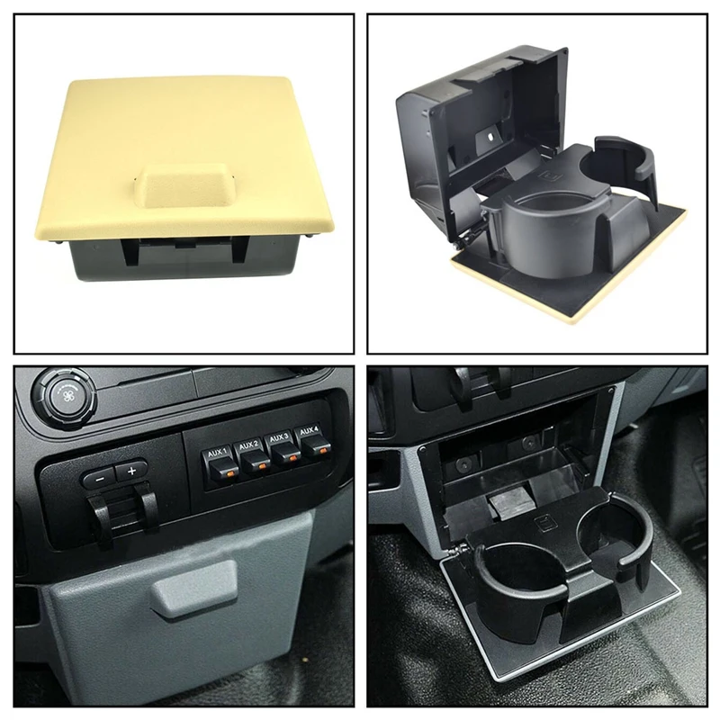 Car In-Dash Cup Holder Drinks Holders For Ford F250 F350 F450 F550 2011-2016