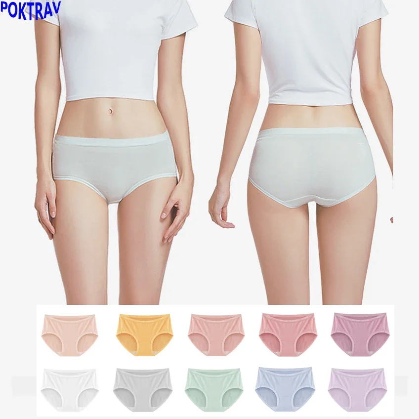 

30 Pcs Women's Disposable Underwear 100% Cotton Ladies Briefs Panties Women for Travel Hospital Hotel Stays