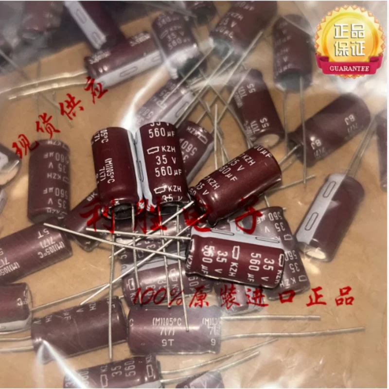 10PCS-100PCS 560UF 35V Japanese Black Diamond Capacitor 35V560UF 10 * 20 KZH High Frequency Low Resistance