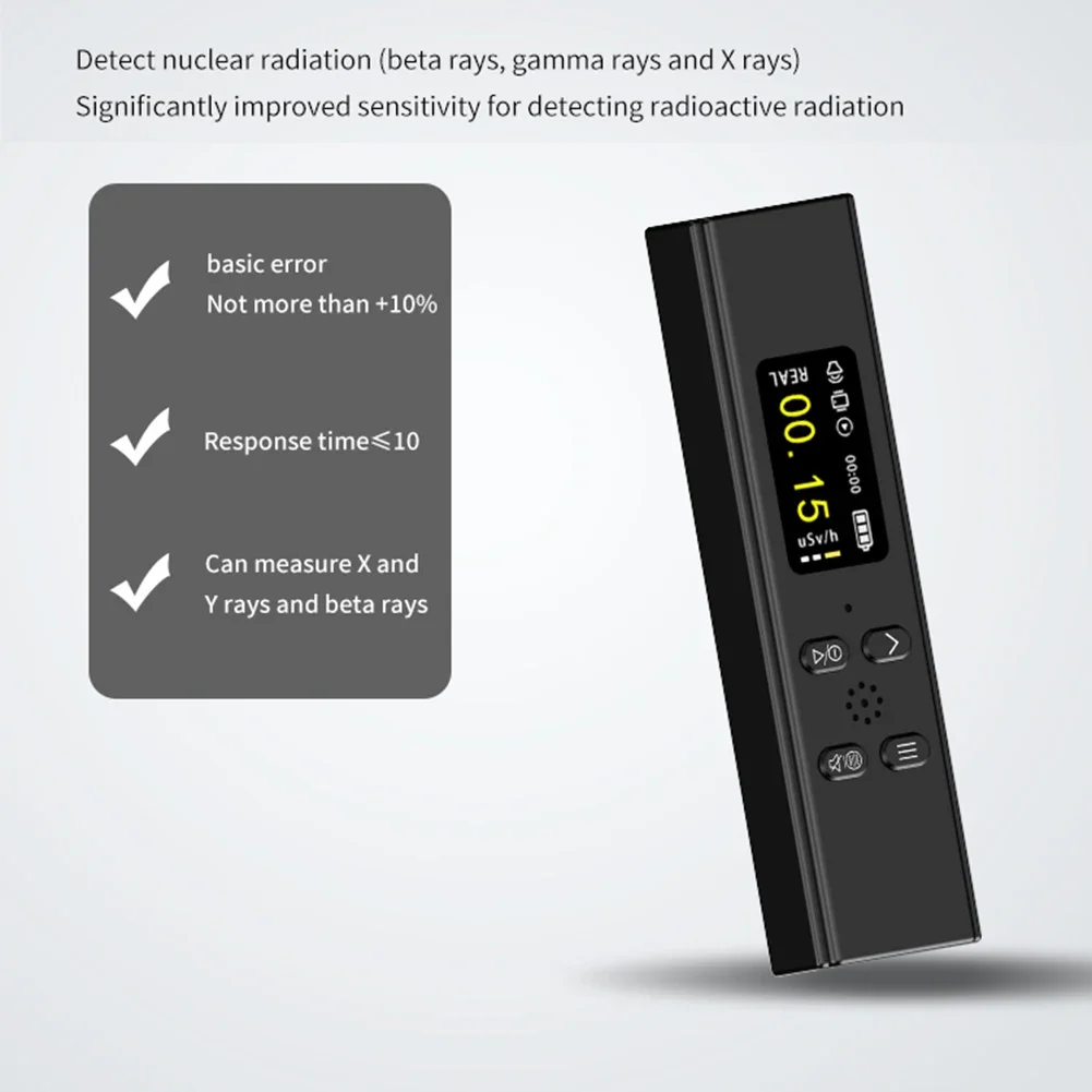 Portable Geiger Counter Nuclear Radiation Detector High Precision X-ray γ-ray β-ray Radioactivity Tester Waste Water Detector