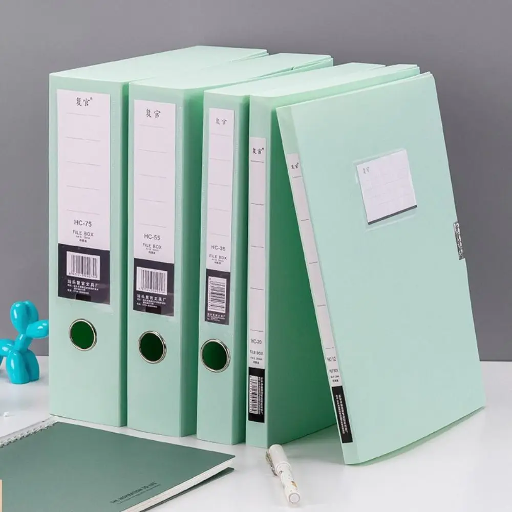 Multifunctional A4 File Organizer Box Thickened Morandi Color Desktop Storage Box Dustproof PP Plastic Document Case Test Paper