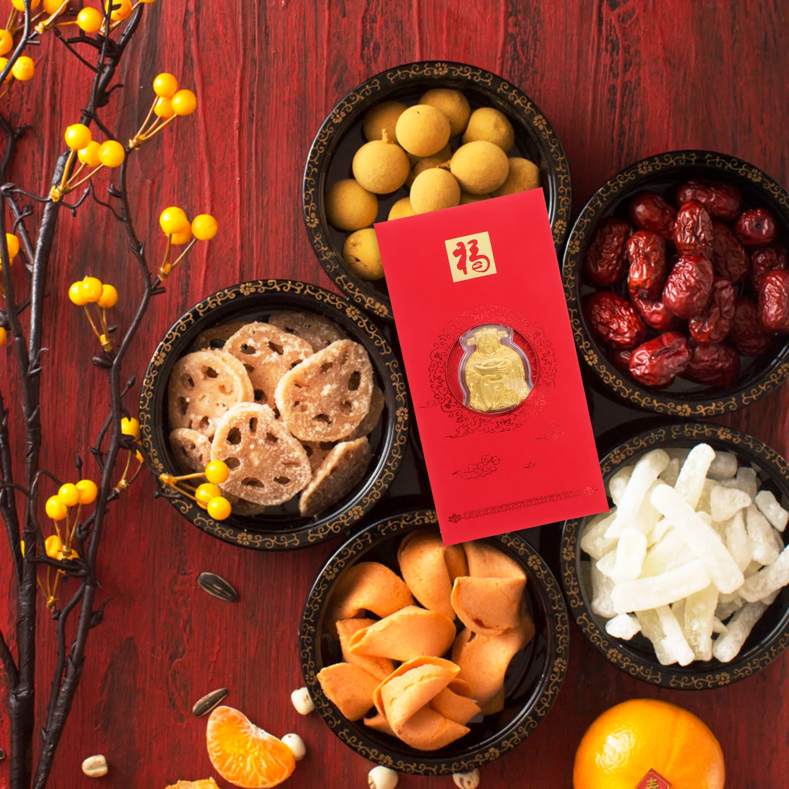 6 buste rosse per Capodanno cinese, pacchetti rossi di pregevole fattura, pacchetti per cerimonie, buste per soldi fortunati