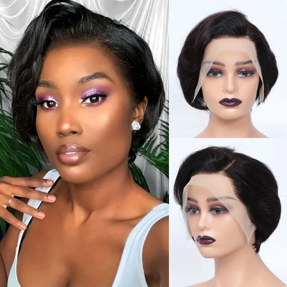 Pixie Cut Glueless Wigs Ready to Wear Wig Human Hair  Wig Human Hair Ready To Wear  Wigs No Lace Wig