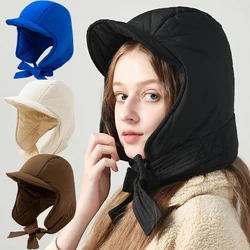 Sombreros de bombardero para hombre y mujer, versión coreana, esquí, ciclismo, frío, grueso, cálido, correas de protección para los oídos, Jersey, gorras, invierno, nuevo, 2023