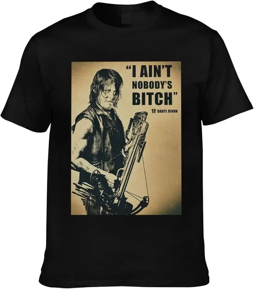 Norman Reedus Tshirt Daryl Dixon Short Sleeve 100% Cotton Top Crewneck Tees for Men Women