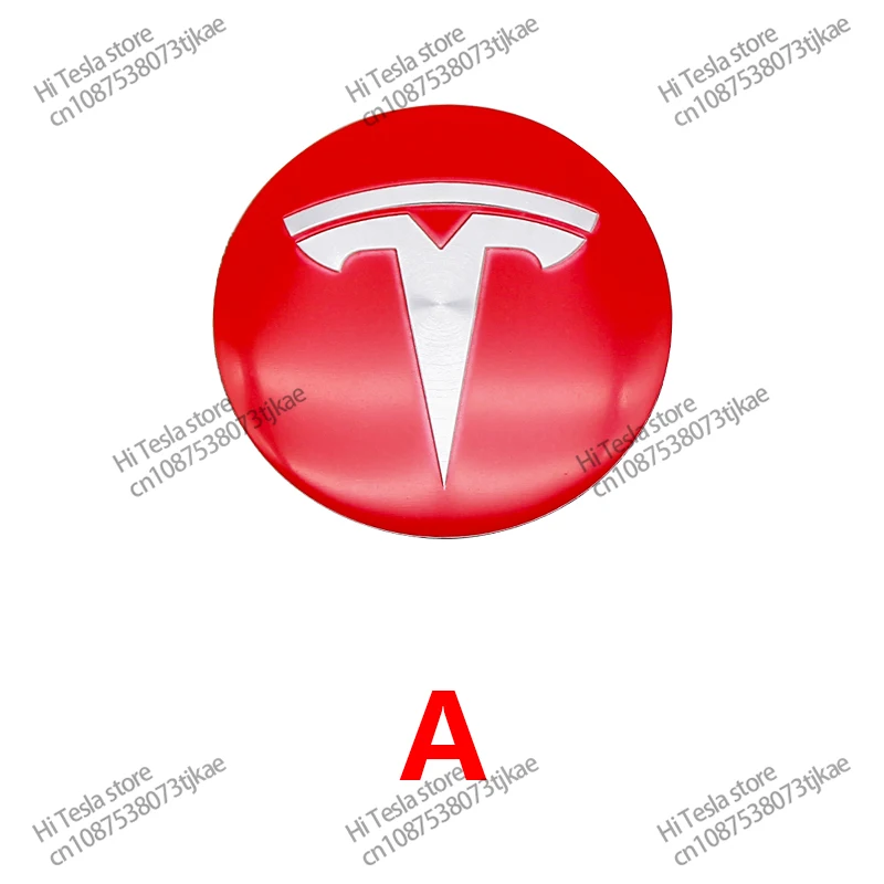 4pcs 56mm 65mm Car Wheel Hub Center Caps Emblem Stickers for Tesla Model 3 Y S X Roadster P75D P85D P90D P100D Auto Accessories