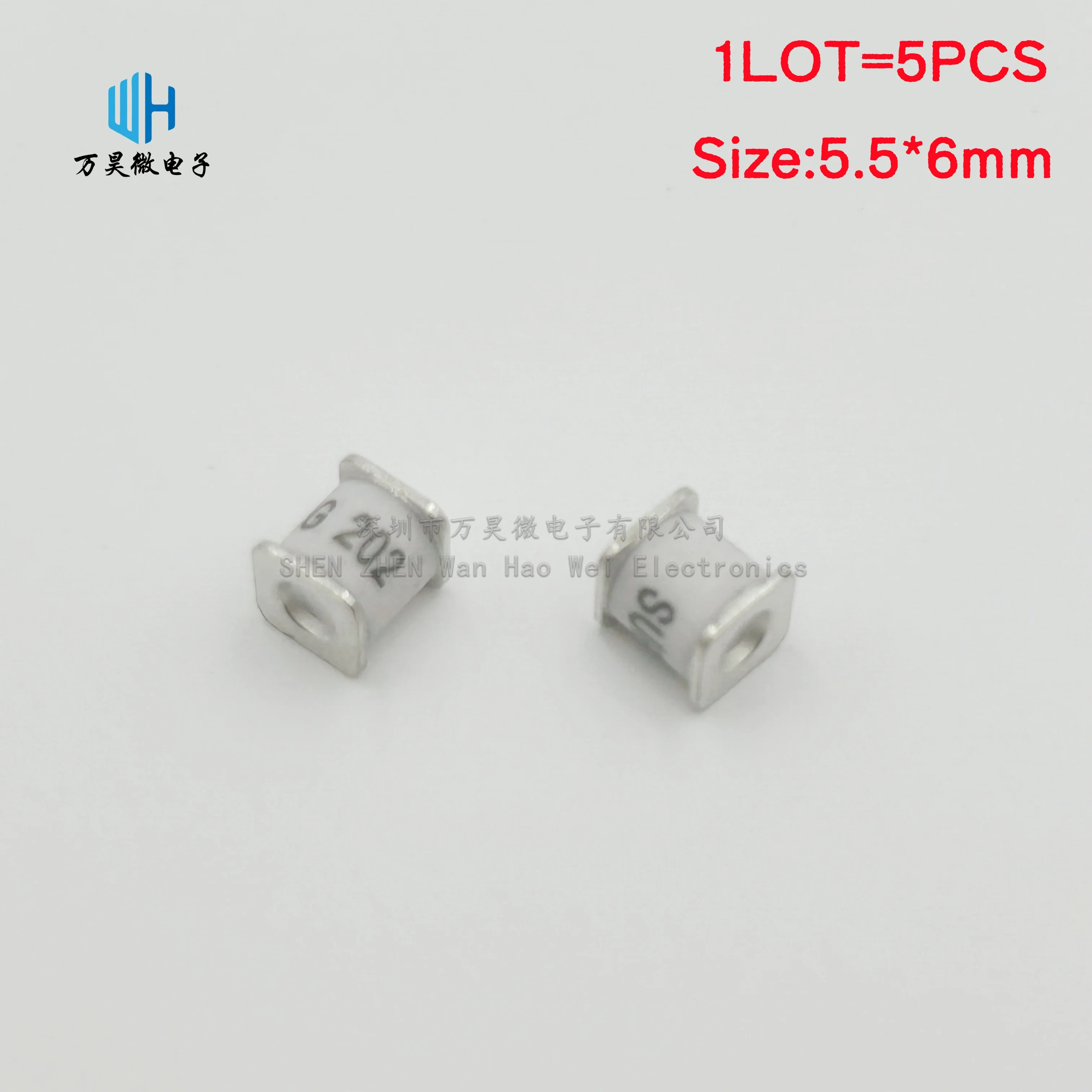 

5PCS/LOT ceramic gas discharge tube 5.5X6mm SMD 2RK1000M-5-SS SX50-202XSMDT 800V 1000V 2000V 2500V 3000V 3600V Surge protective