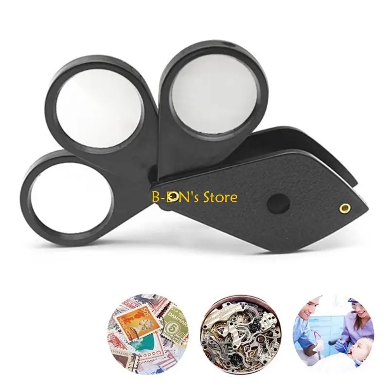 Y1AD Glass 4x 8x 12x Portable Eye Loupe Magnifier 3 Lenses Lens for Jewelry Stamp Inspection