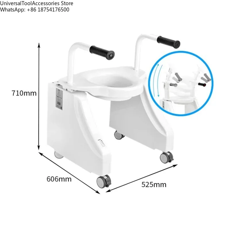 Adjustable Folding Commode Toilet Chair Patient Toilet Chair for Elderly