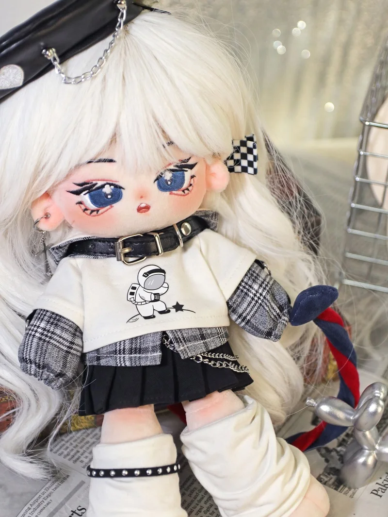 

Only Clothes Star Idol Shibuya Harajuku Girl Group Dress Skirt Gyaru Gal Y2k Abby Style Plush 30cm Doll Diy Cute Costume