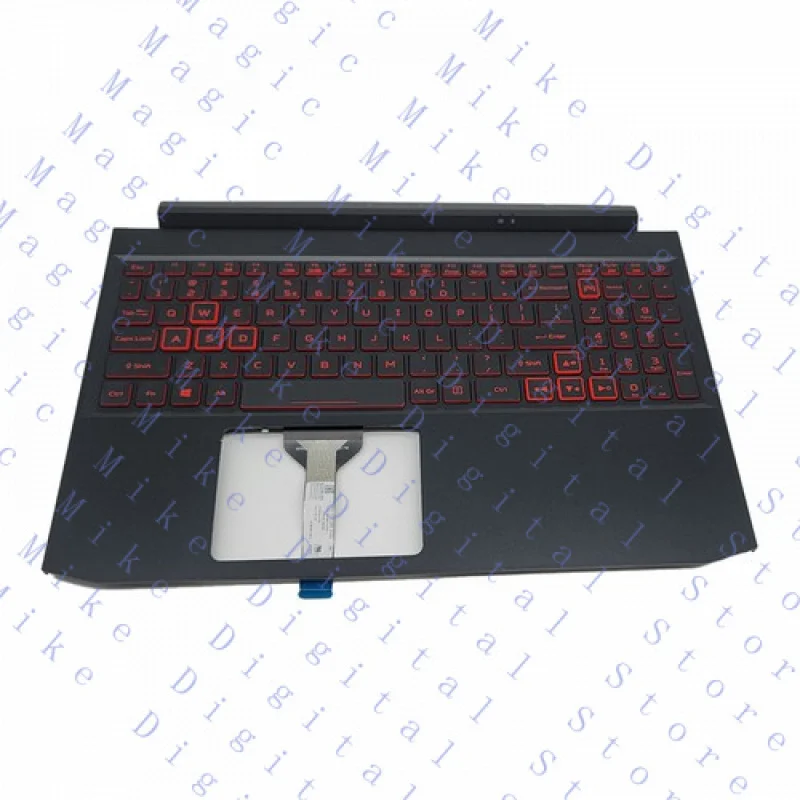 

UU For Acer Nitro 5 AN515-55 AN515-57 Palmrest Red Backlit 6B.QEXN2.001 Keyboard US