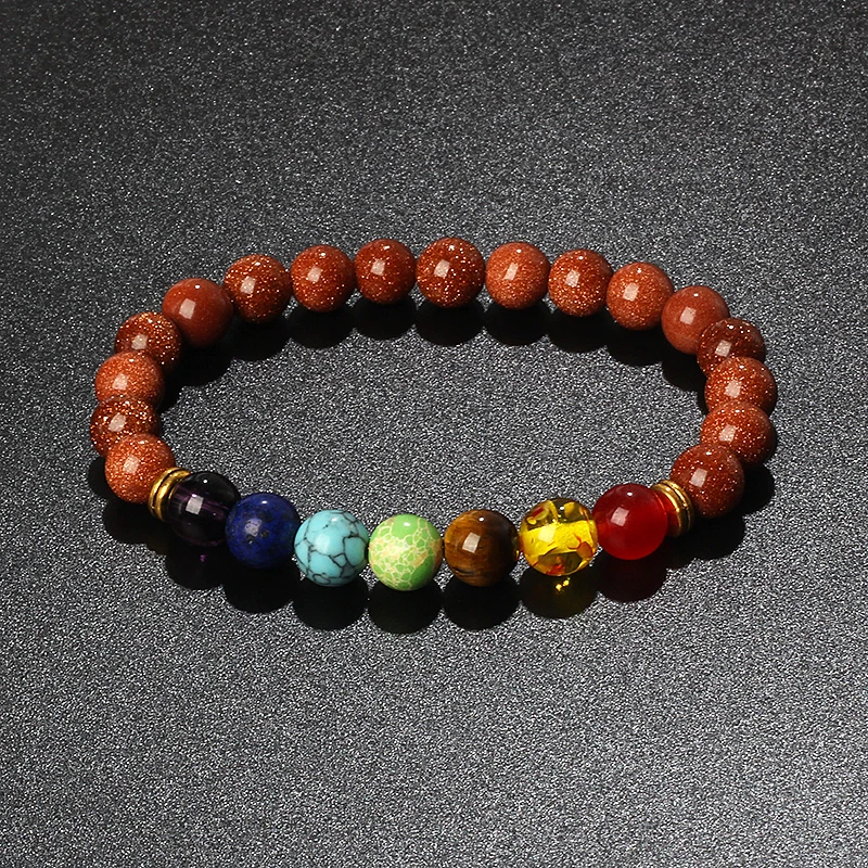 7 Chakra Diffuser Bracelets Men Women Natural Lava Stone Crystal Healing Anxiety Jewelry Mandala Yoga Meditation Bracelet Gift