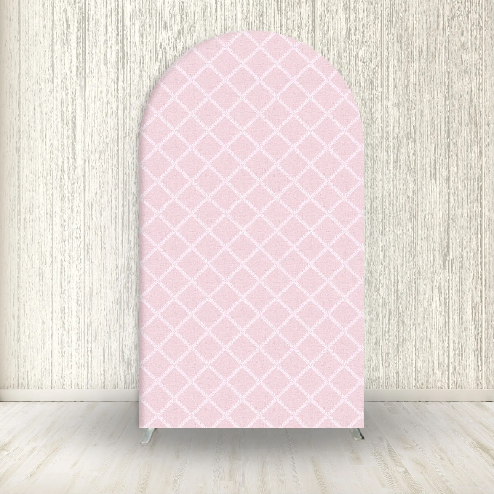 Large Pink Bow Design Arched Wall Backdrop Cover Girl's Birthday Party Supplies Customized Text Wedding Background Decoration