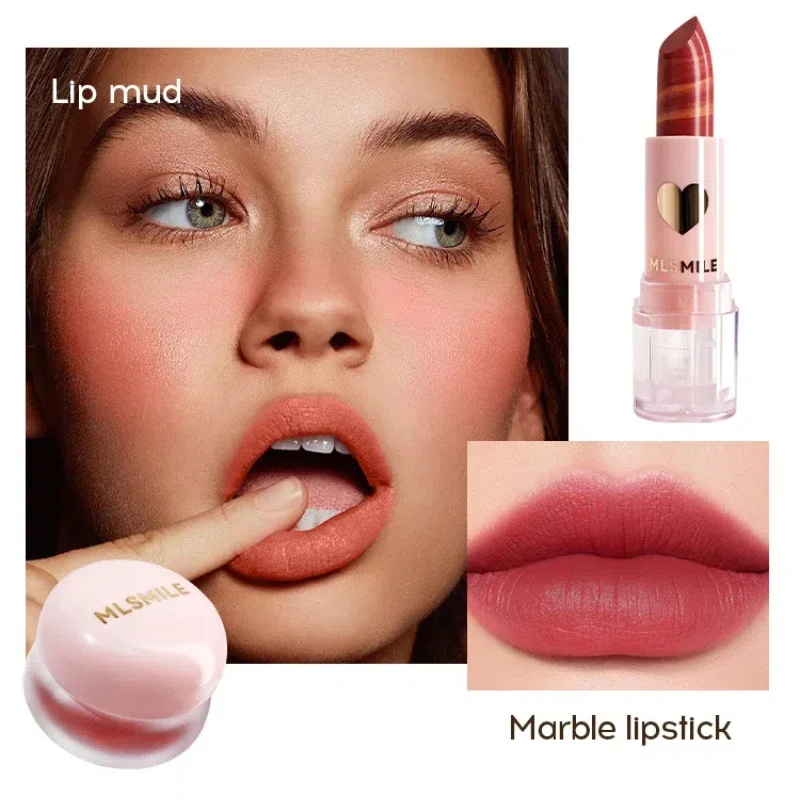 MLSMILE Zestaw do makijażu twarzy Kosmetyczka Duży zestaw Świąteczny prezent walentynkowy Pomadka do ust Błyszczyk do ust Tusz do rzęs Róż do powiek Eyeliner Pudełko upominkowe