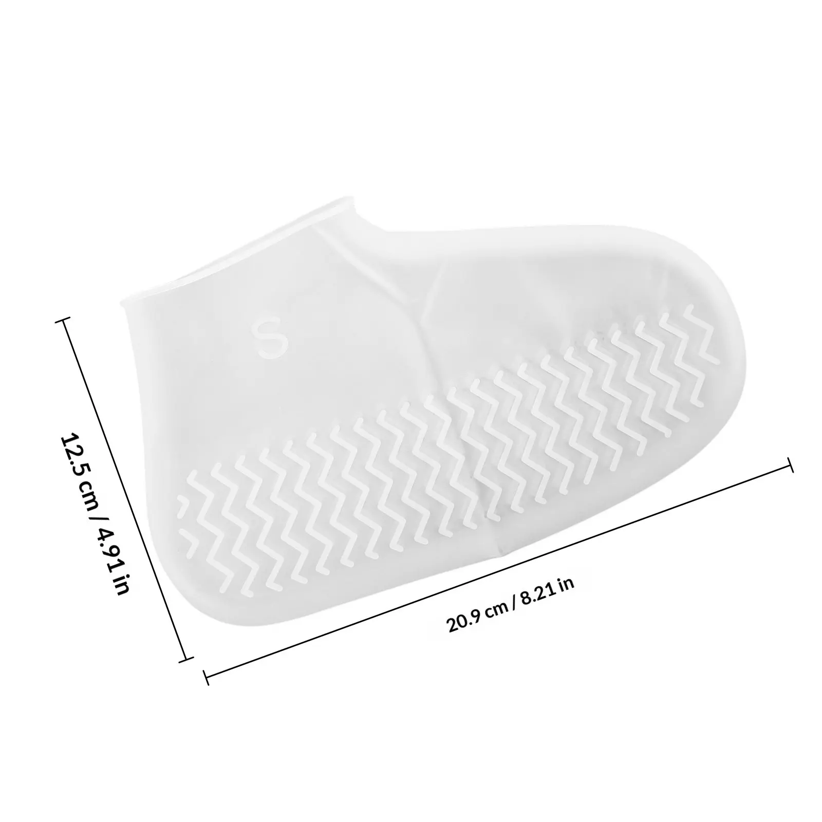 Silicone Outdoor Shoe Cover Portable Rain Proof Shoes Cover Anti-slip Rain Shoes Cover (White, Size S)