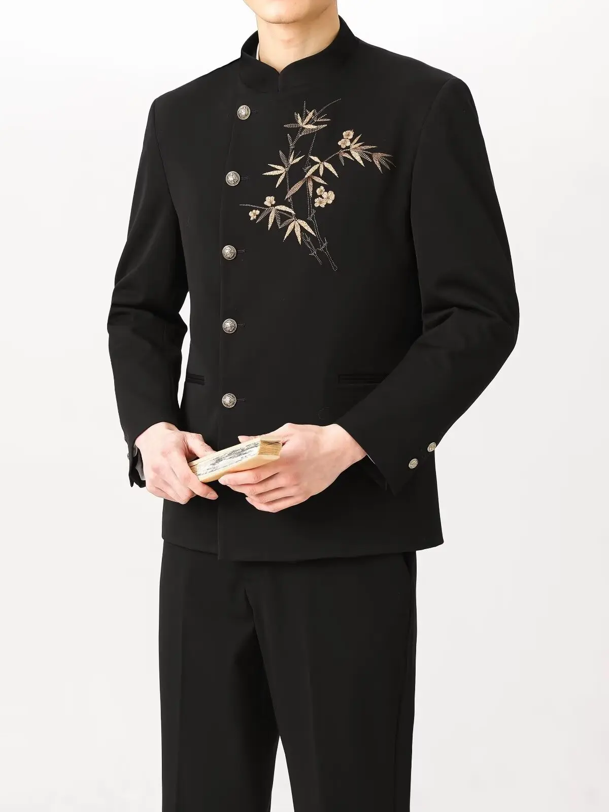 

2026 New Chinese Sle Wedding Suit Men's Tuxedo High End omsmen Fitting Collar Engagement Ceremony Cus Made Suit