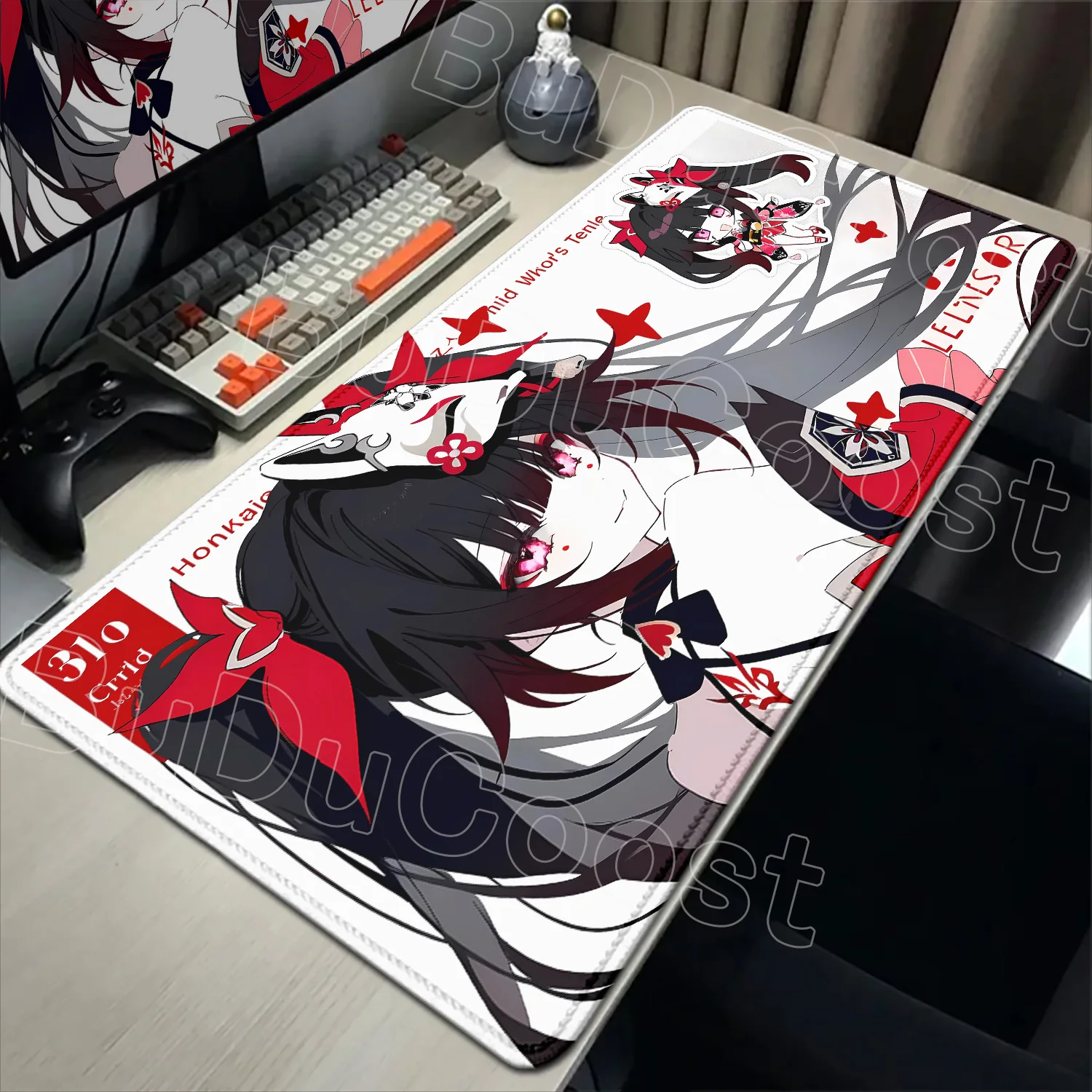 Podkładka pod mysz Honkai Star Rail Sparkle Silver Wolf Firefly, urocza podkładka z motywem anime, podkładka pod mysz do laptopa, mata na biurko do gier, miękka podkładka pod klawiaturę. — zdjęcie produktu 2