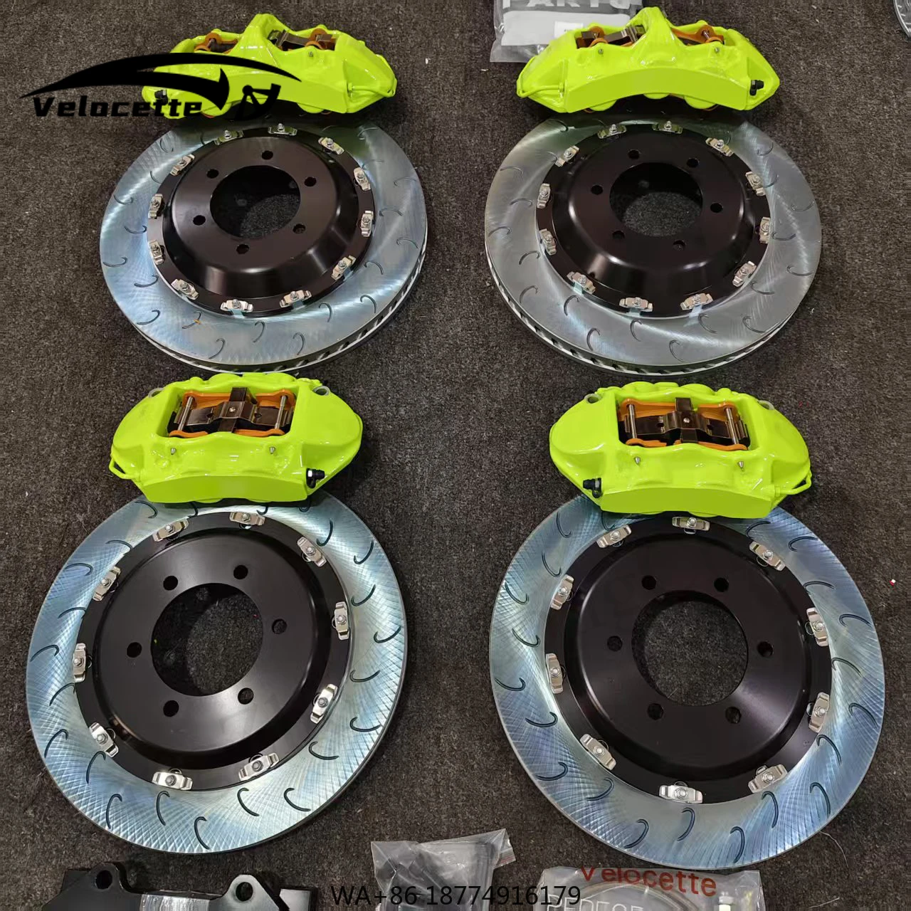 

New Velocette Auto Brake GT6 Big Brake Calipers Kit 6 Piston for E36 M3/M2 G87 2024 Patrol Y61 GC8 Retrofit/Upgrade 1-Year