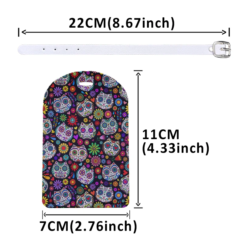 Bohemian Plants Retro Luggage Tags Personalized Suitcase Tag Airplane Travel Useful Accessories Privacy Cover Luggage Label