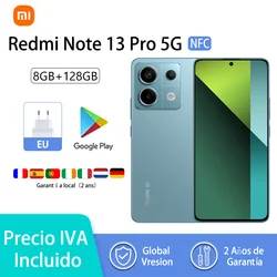 Xiaomi Redmi Note 13 Pro 5G, Smartphone, NFC, Snapdragon 7s Gen 2, display AMOLED 120HZ, fotocamera da 200 MP, ricarica da 67 W, batteria da 5100 mAh, garanzia locale, versione globale