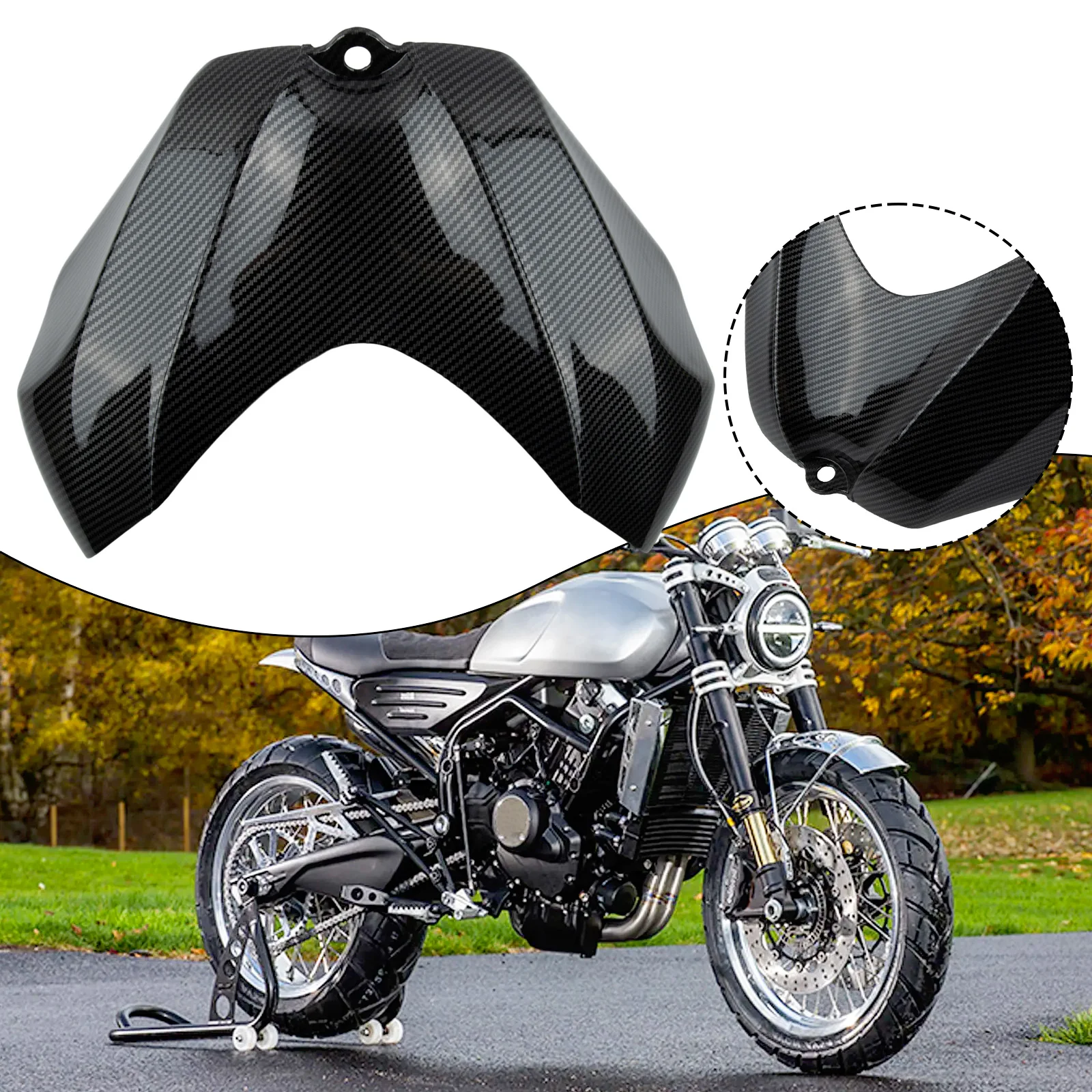 Cover Fairing Gas Tank 2Pcs Car Accessories Carbon Fiber Pattern Front For Suzuki GSXR 600 750 06-07 Brand New