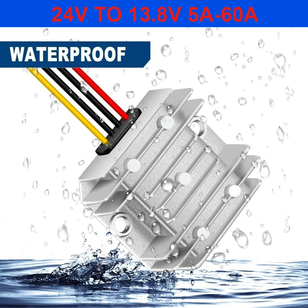

24V to 13.8V 10A 20A 30A 40A 5A 50A 60A DC DC Converter Step Down 24 Volt to 13.8 Volt Buck Regulator Voltage Transformer Module