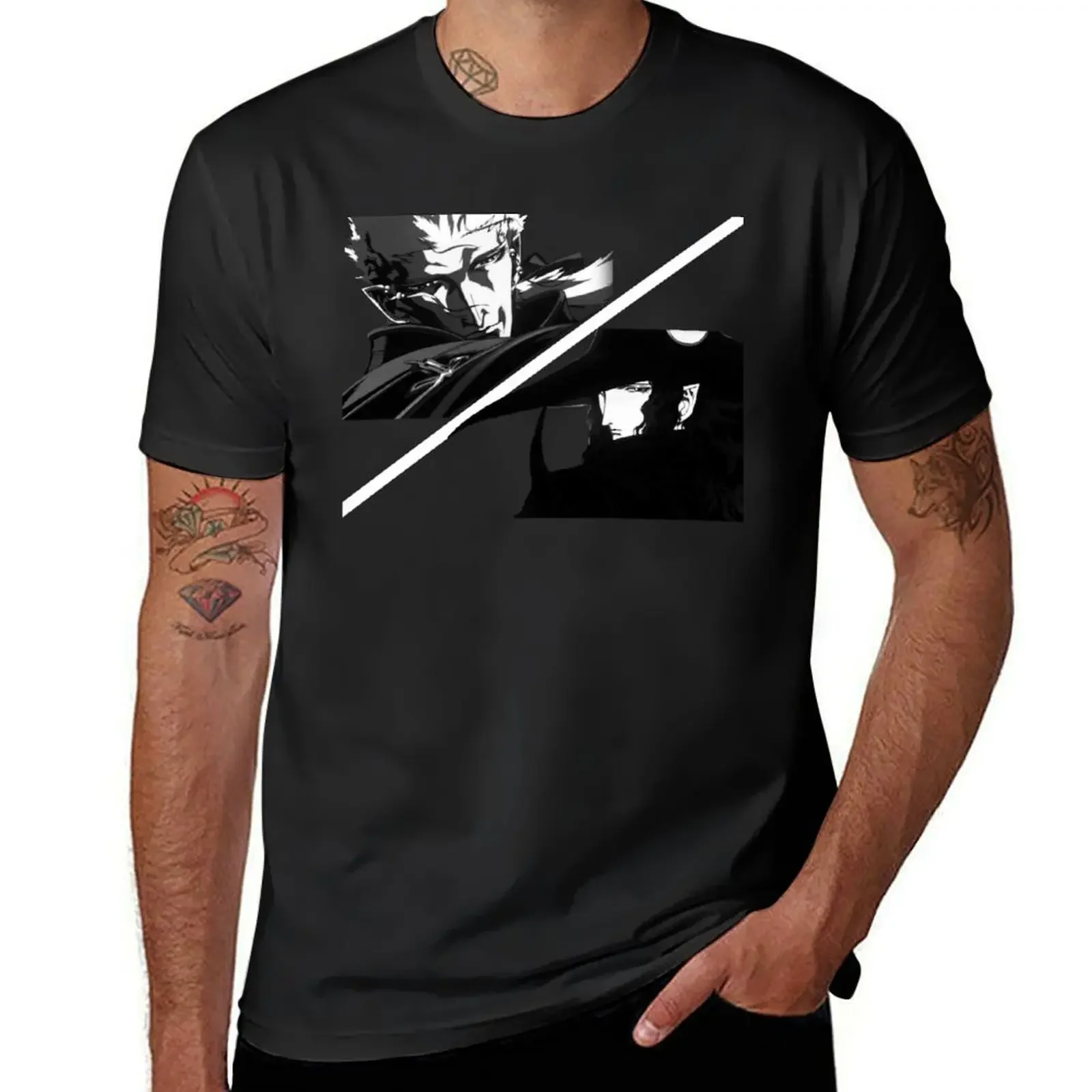 

Retro Vampire Hunter D Fan Shirt T-Shirt korean fashion blue archive mens cotton t shirts