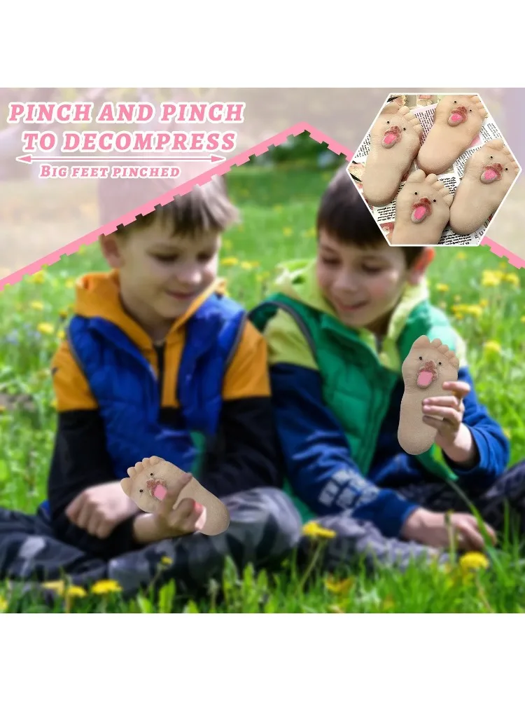 Lingua in silicone morbido che attacca il giocattolo per spremere il piede grande, nuovo tipo di giocattolo di decompressione, regalo di espressione divertente a rimbalzo lento
