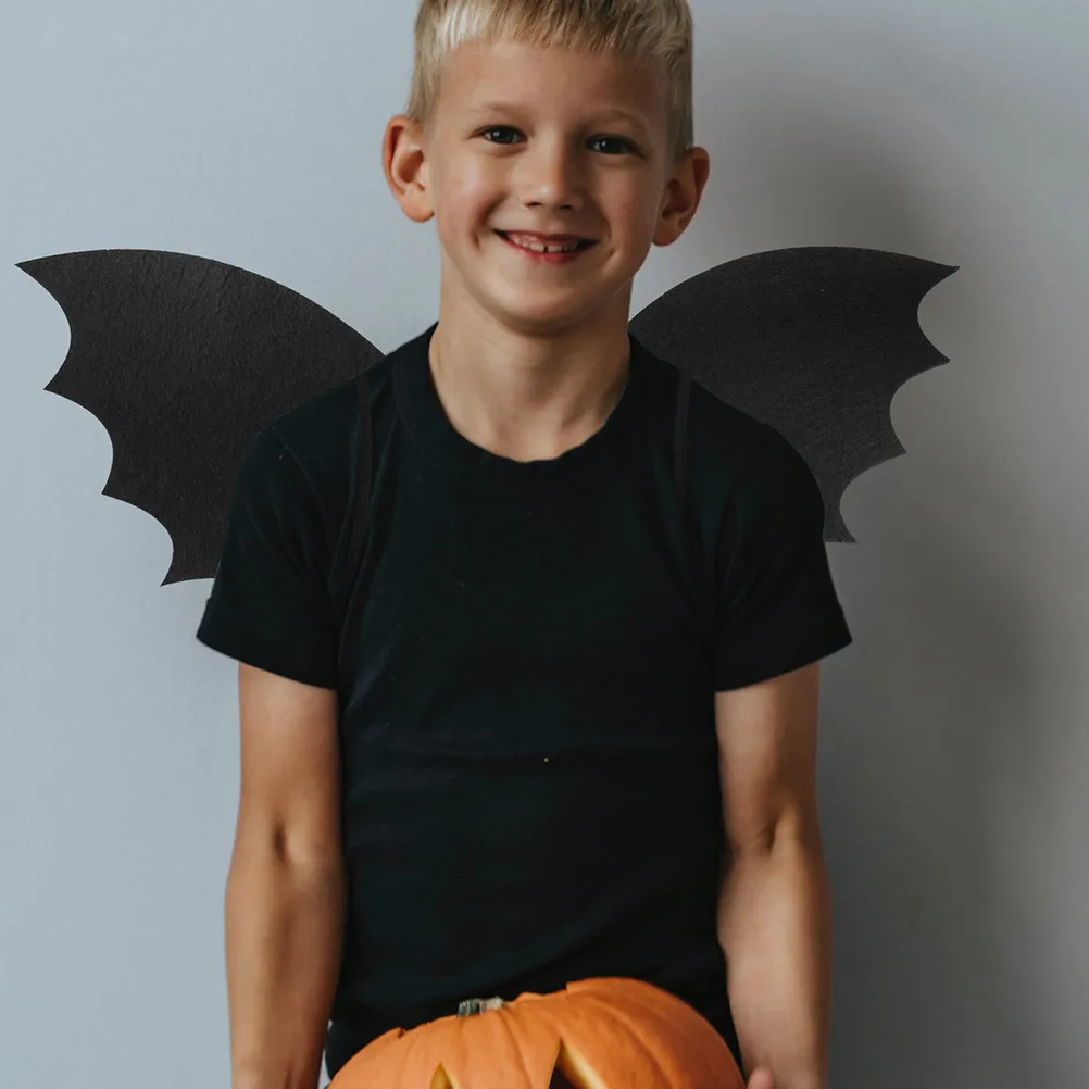 2 Sets Halloween Costumes Bat for Kids Toddler Girl Black Wings EVA Vampire Boys