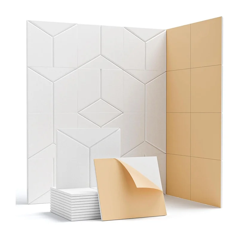 

ABLB-12 Pack Soundproof Wall Panels, 12X10x0.4Inch Self-Adhesive Sound Proof Panels For Home, Recording Studio, Office,Room