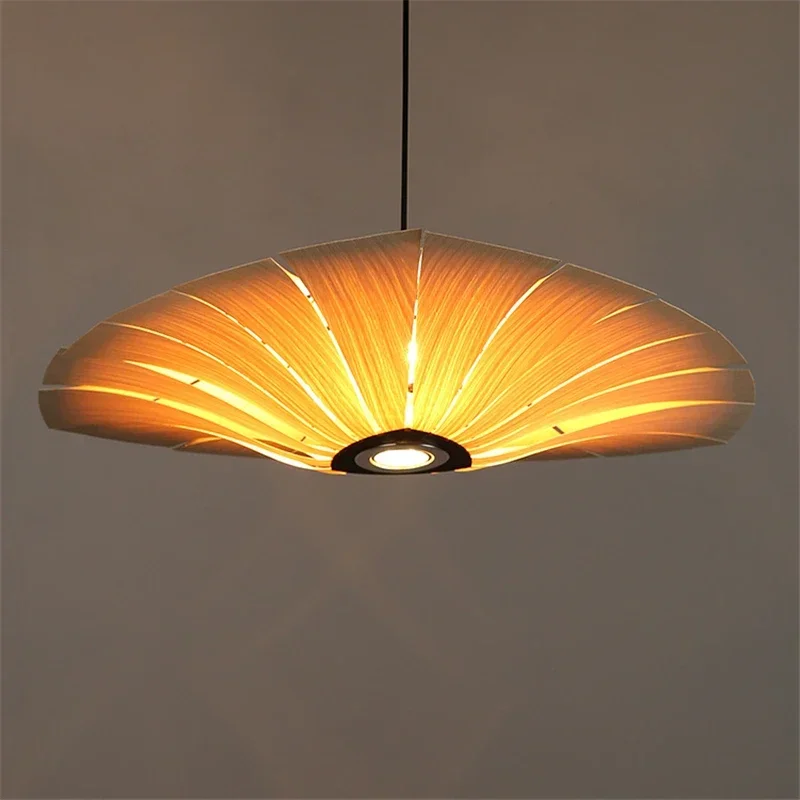 

Southeast Asia Veneer Restaurant Pendant Light Living Room Bedroom Cafe light Hotel Inn Creative Art Lamp