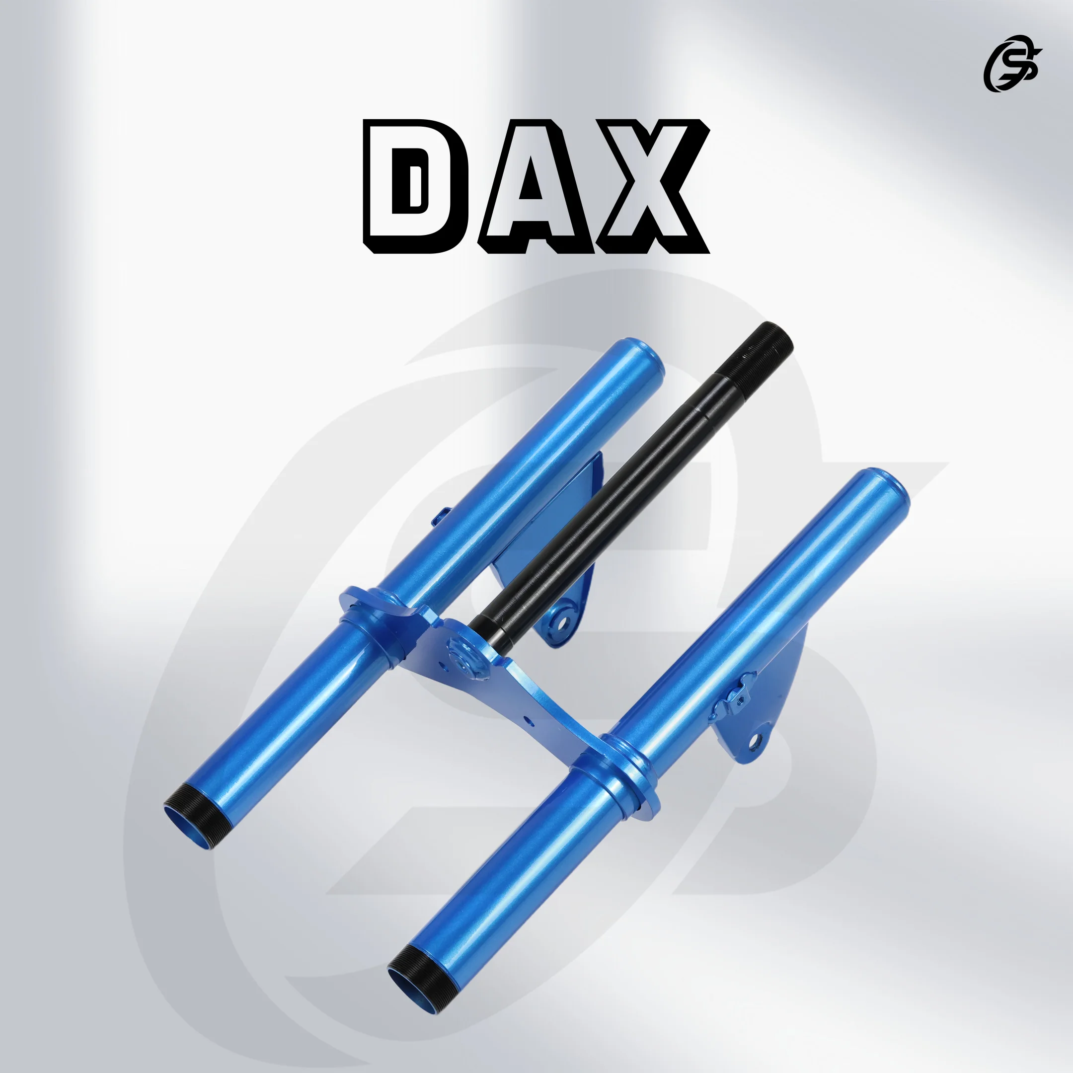 Horquilla Delantera Azul DAX CT70 ST70 con Tubo de Suspensión y Triple Abrazadera para Motocicletas HONDA DAX CT70 ST70