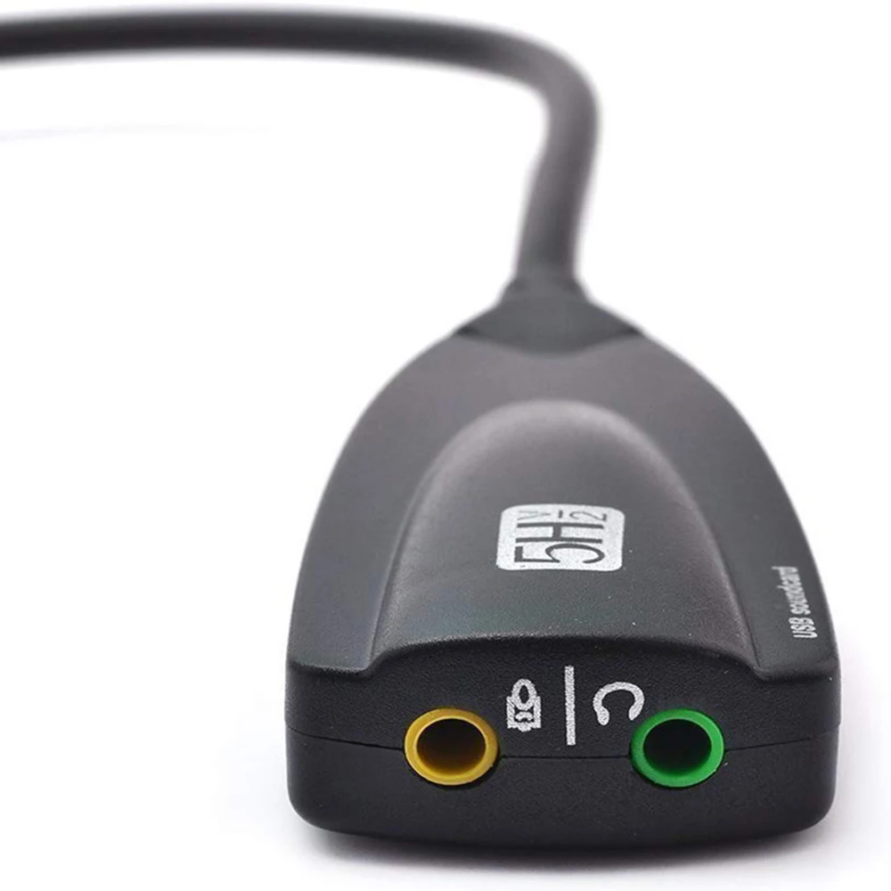 Внешняя звуковая карта USB 7,1 с кабельным адаптером 5HV2 USB к разъему 3,5 мм 3D CH звуковая аудиокарта микрофон для ноутбука PS4