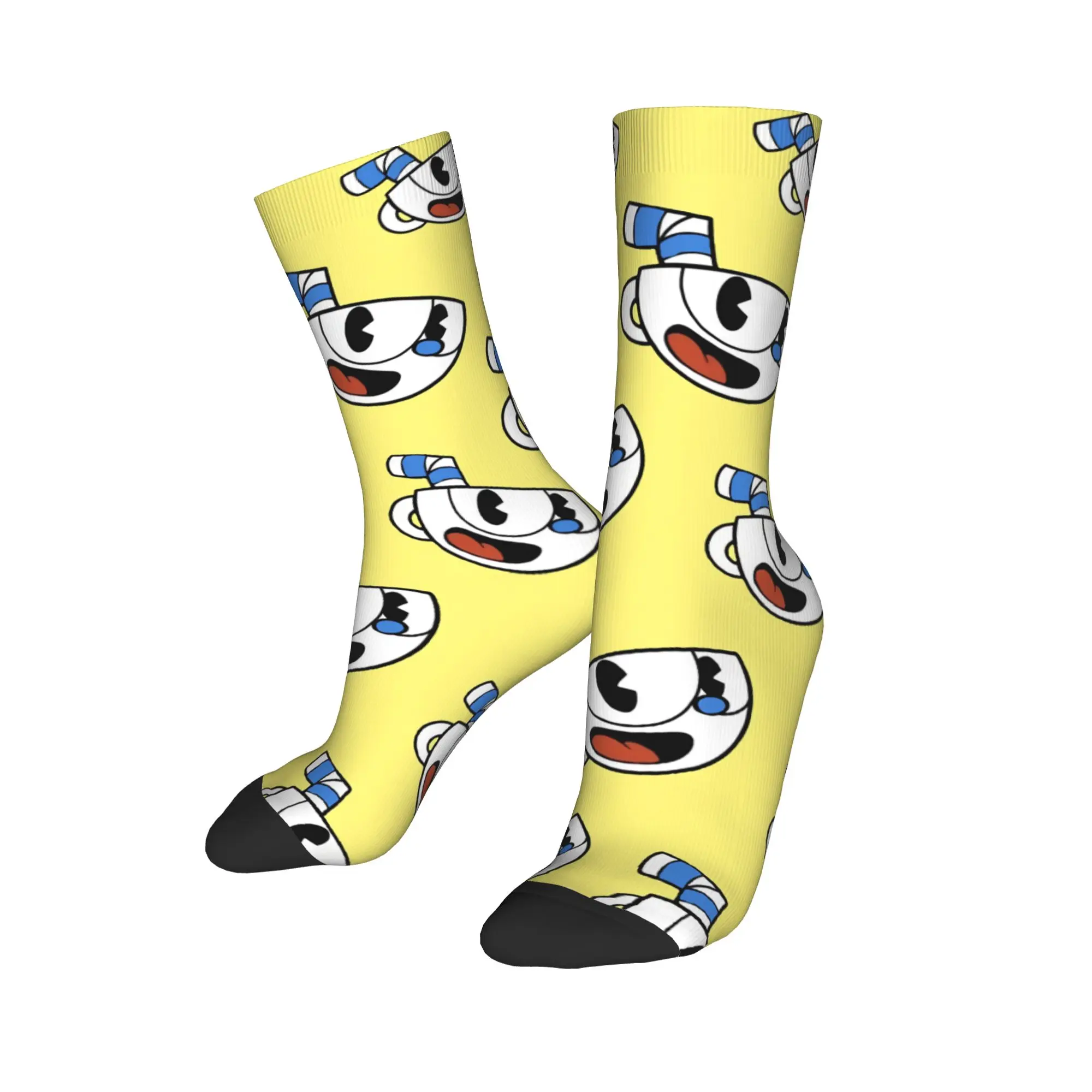 Game C-Cuphead Design Socks Accessories for Women Breathable Printed Socks