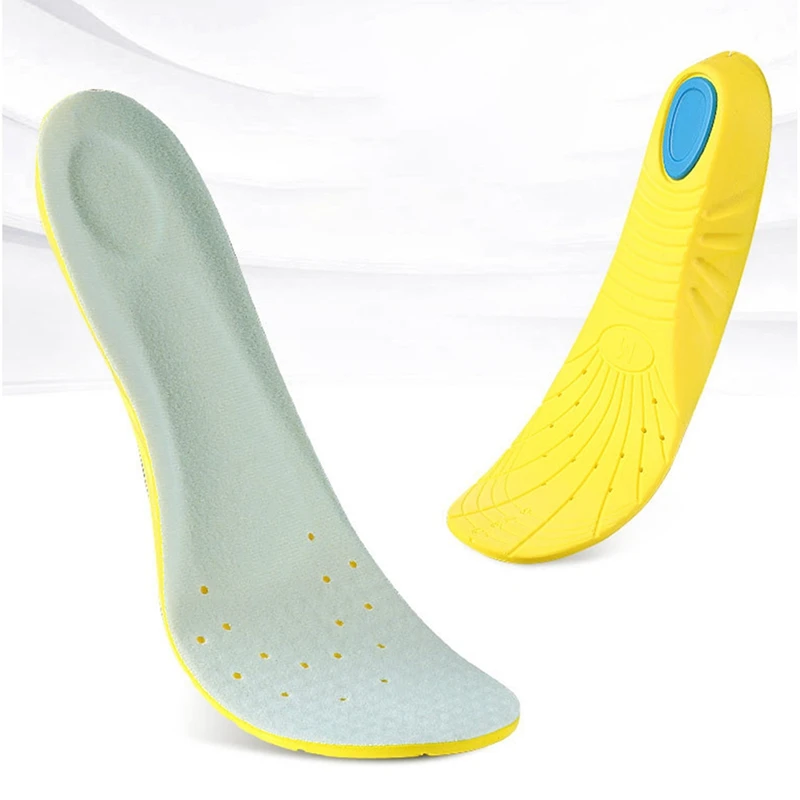 1 Pair Sports Shoes Inserts Replacement Insoles Unisex Running Walking Fitness Foam Flat Foot Sole Pads Breathable Cushion