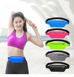 Sport Running Waist Bag For Women Men Waterproof Comfortable Gym Fanny Bag Safty Reflective Tape Cycling Phone Case Running Belt