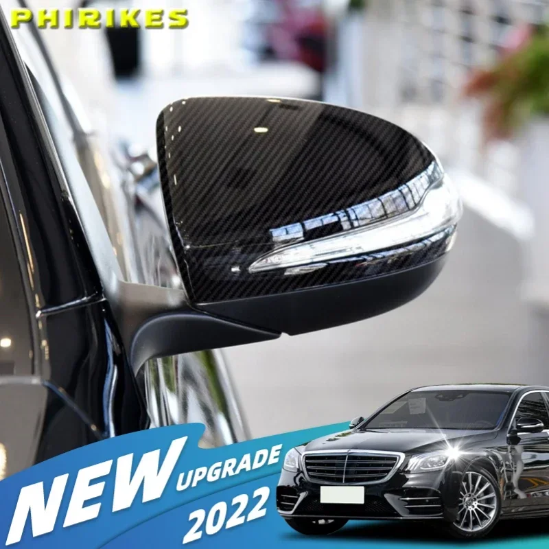 

Black Side Mirror Caps For Mercedes Benz W205 W222 W213 W238 X205 X253 C217 W463 C253 W253 Cover C S GLC E G Class AMG replace